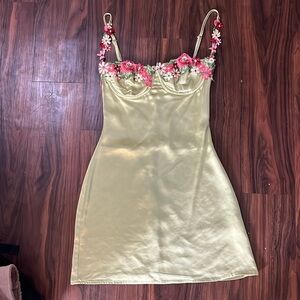 Princess Polly Kenzie Mini Dress Green Size 2